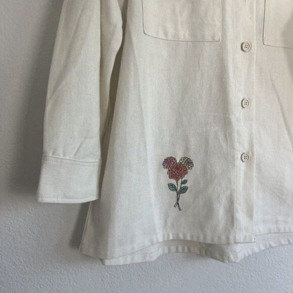 Disney Epcot Flower & Garden Festival Button Down Oversized Shirt Jacket Med NWT - Picture 4 of 10